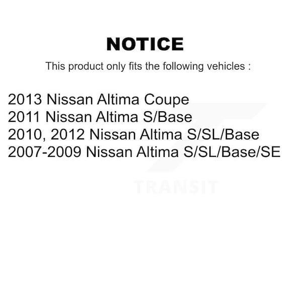 Front Right Strut And 72 Link Kit For Nissan Altima